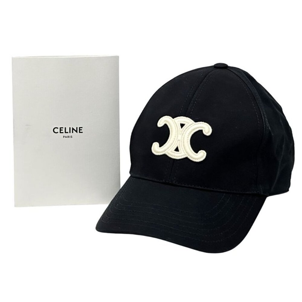 Celine Cap Women Men Brand Triomphe Canvas Black Simple Casual - Picture 7 of 13